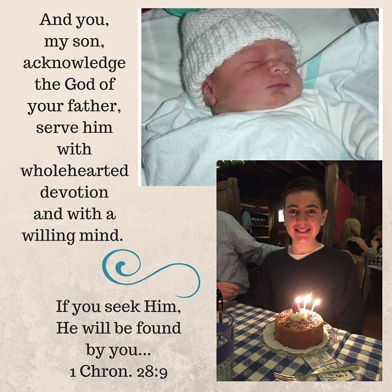 And you, my son, acknowledge the God of your father, and serve him with wholehearted devotion and with a willing mind....if you seek Him, He will be found by you (1)